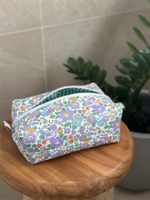 Betsy Purple + Green Stripe Bag