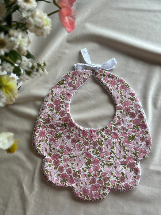 'Poppy & Daisy Lavender' Liberty Bib