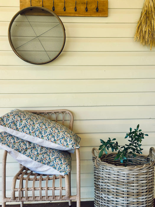 Poppy Forrest B + Wheat Stripe Standard Pillowcase