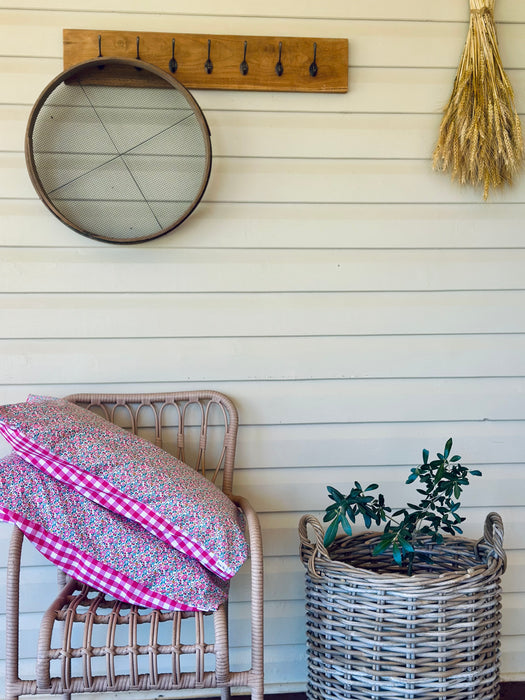 Betsy Pink + Pink Gingham Standard Pillowcase