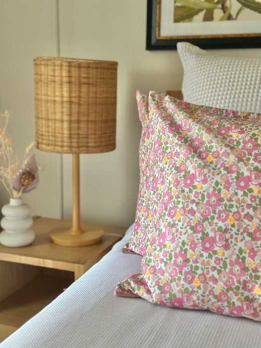 Betsy Neon + Pink Linen Standard Pillowcase