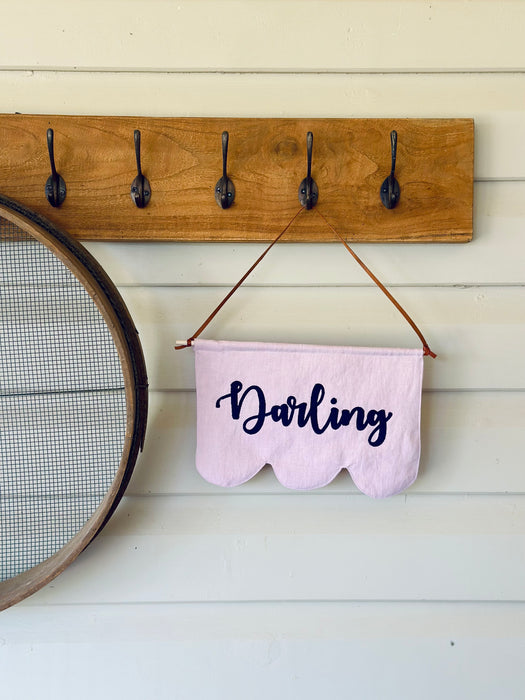 ‘Darling’ Pink Flag Banner