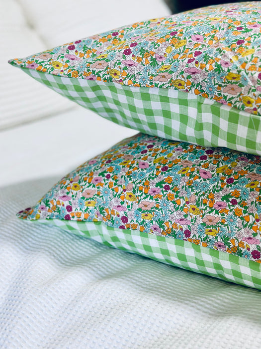 Poppy & Daisy + Apple Gingham Standard Pillowcase