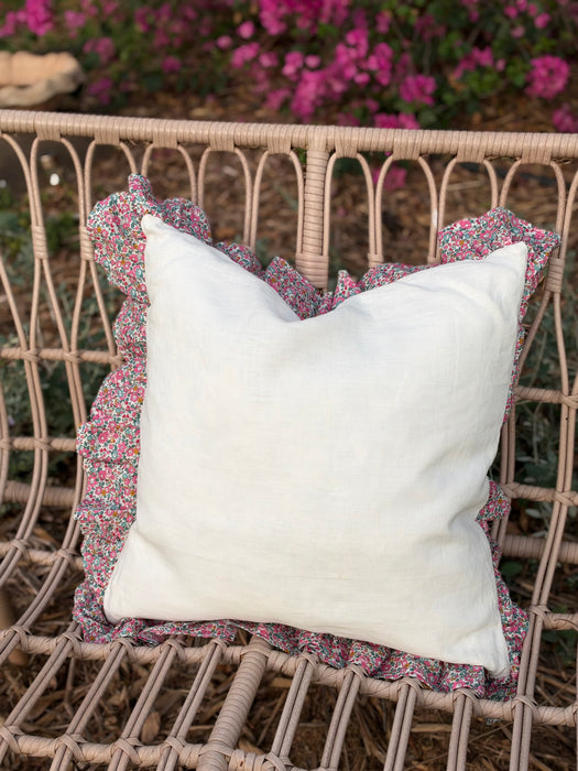Betsy Ann w/ Cream ruffled cushion *made & ready to go*