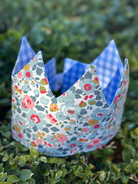 Betsy Blue & Gingham Crown