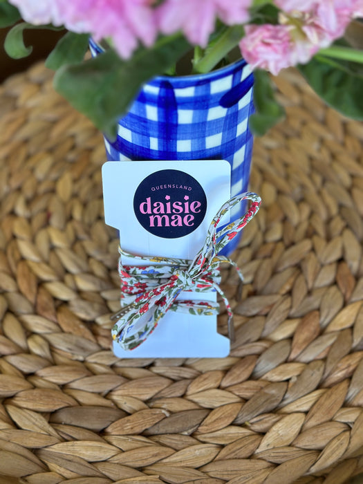 White Floral Liberty Shoelaces