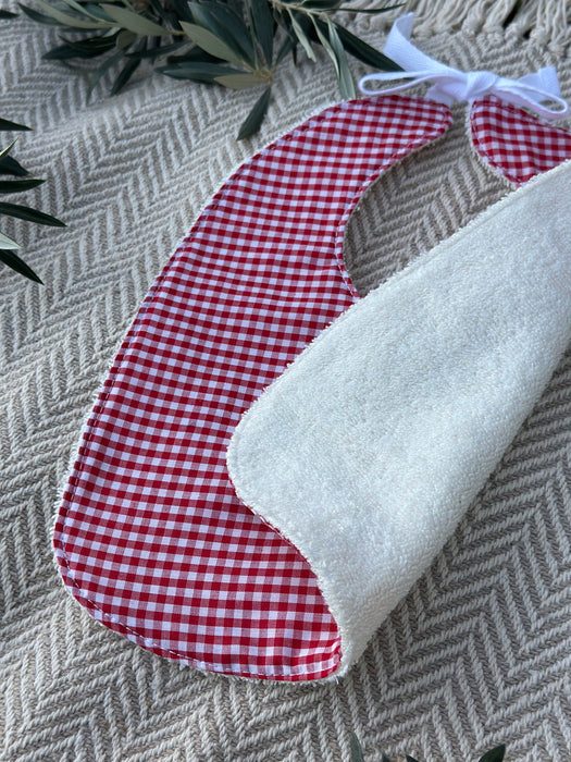 Red Gingham Bib