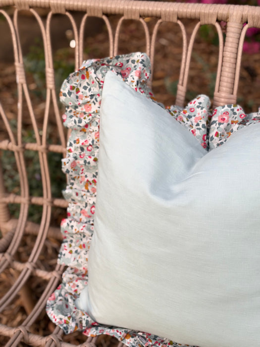 Betsy Blue w/ Blue ruffled cushion *made & ready to go*