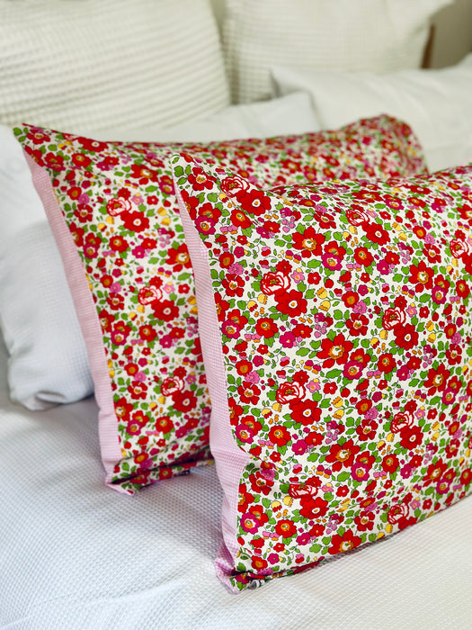 Betsy + Pink Gingham Standard Pillowcase