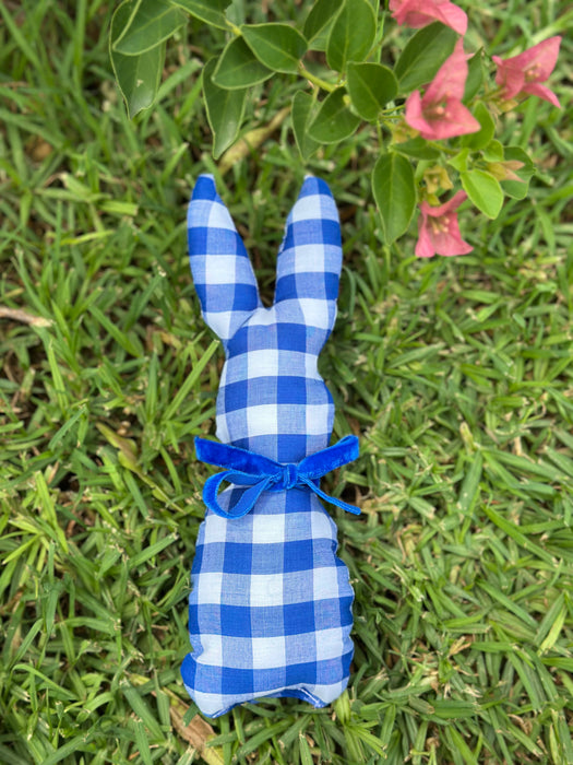 Blue Gingham + Blue Bunny