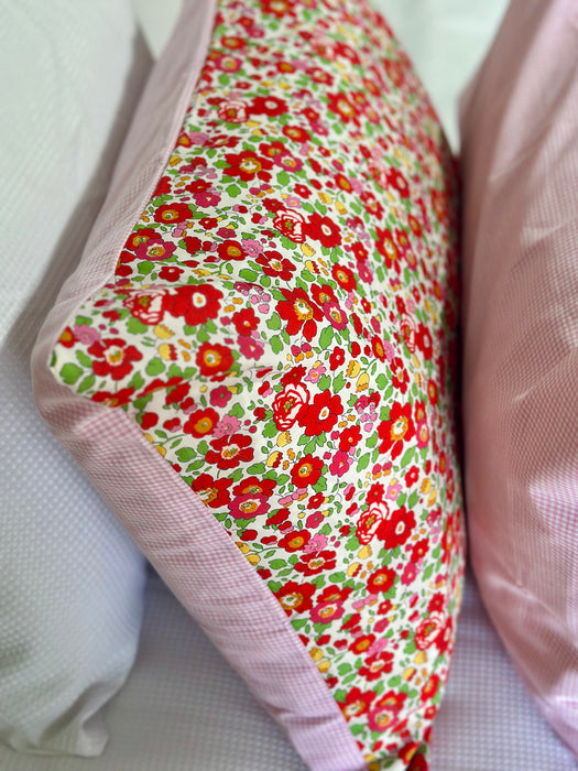 Betsy + Pink Gingham Standard Pillowcase