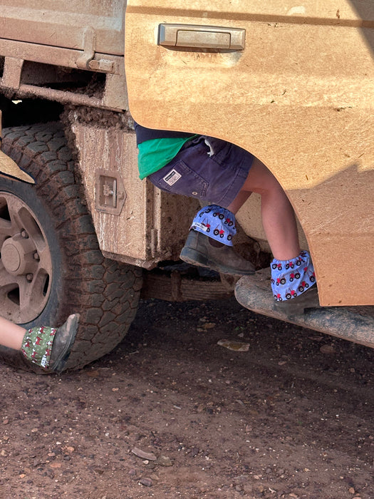 Kids Red Tractor Sock Guards