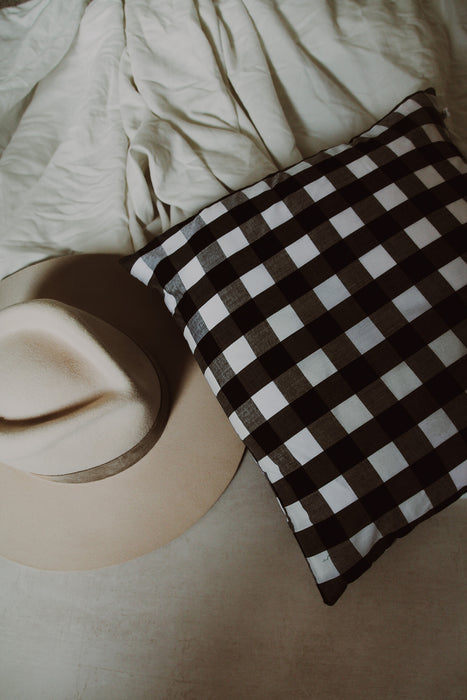 Black Gingham Cushion