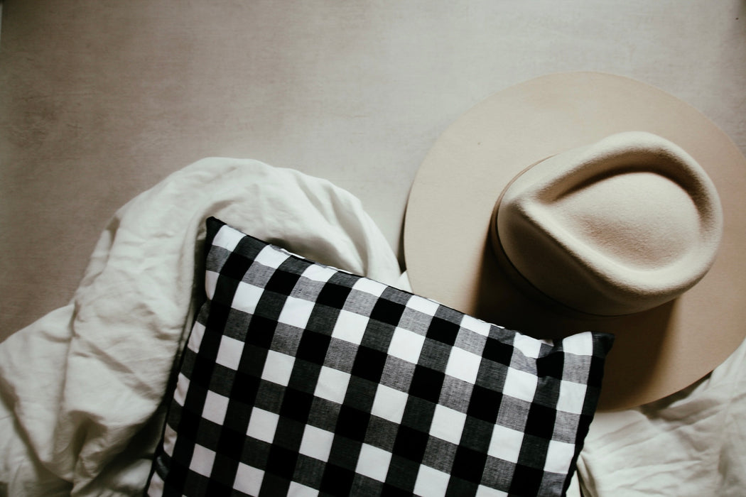 Black Gingham Cushion