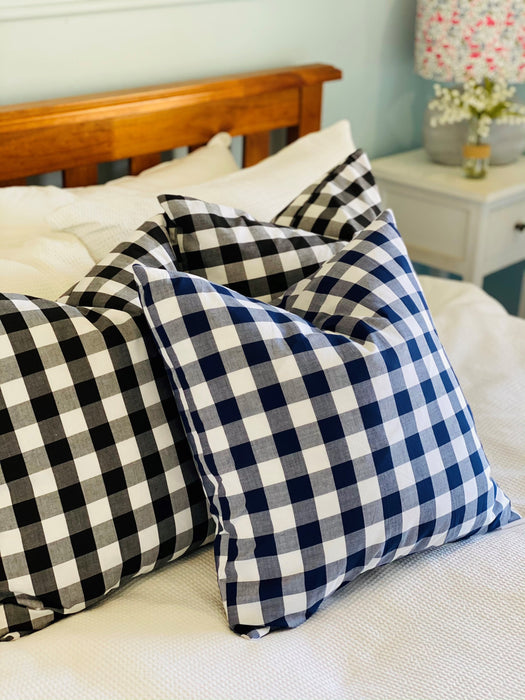 Black Gingham Cushion