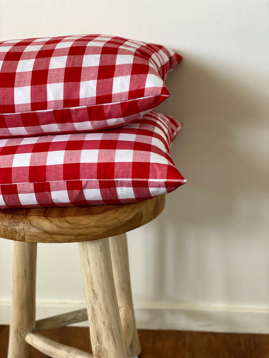 Red Gingham Cushion