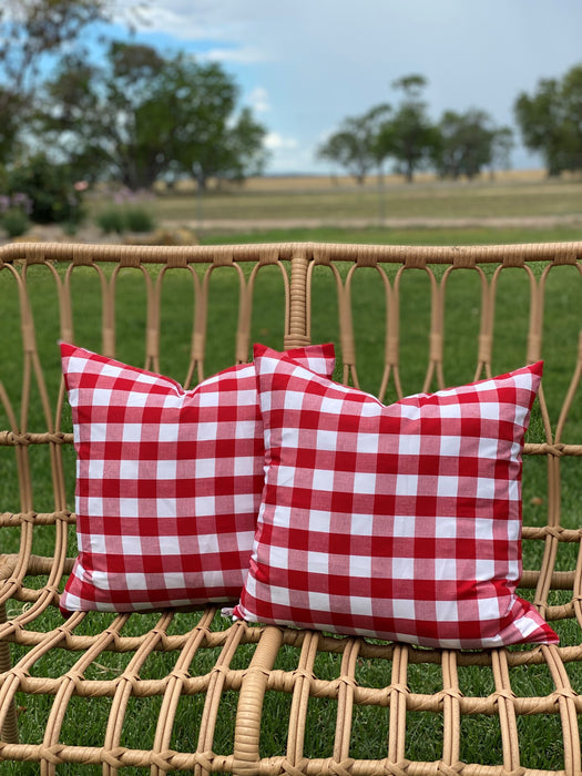 Red Gingham Cushion