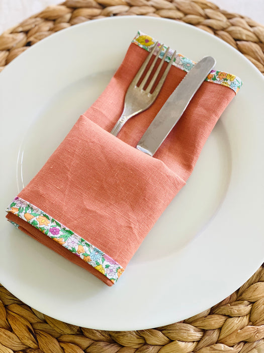 "Poppy Orange" Napkins (set of 4)