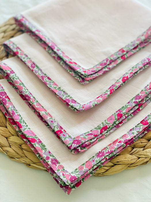 "Poppy Pink" Napkins (set of 4)